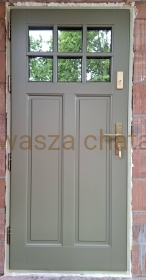 DRZWI ZEWNĘTRZNE DREWNIANE DZP103 8 CM 