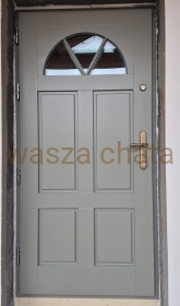 DRZWI ZEWNĘTRZNE DREWNIANE DZP106 8 CM   