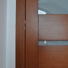 DSC 0742 : Drzwi bezprzylgowe, chowane zawiasy, zamek magnetyczny, drzwi dębowe, łamane, charmonijkowe, przesuwne